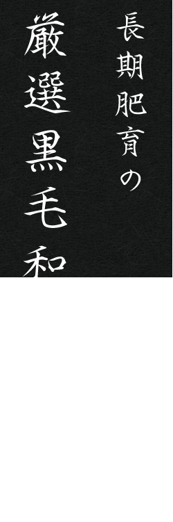 長期肥育の厳選黒毛和牛を堪能